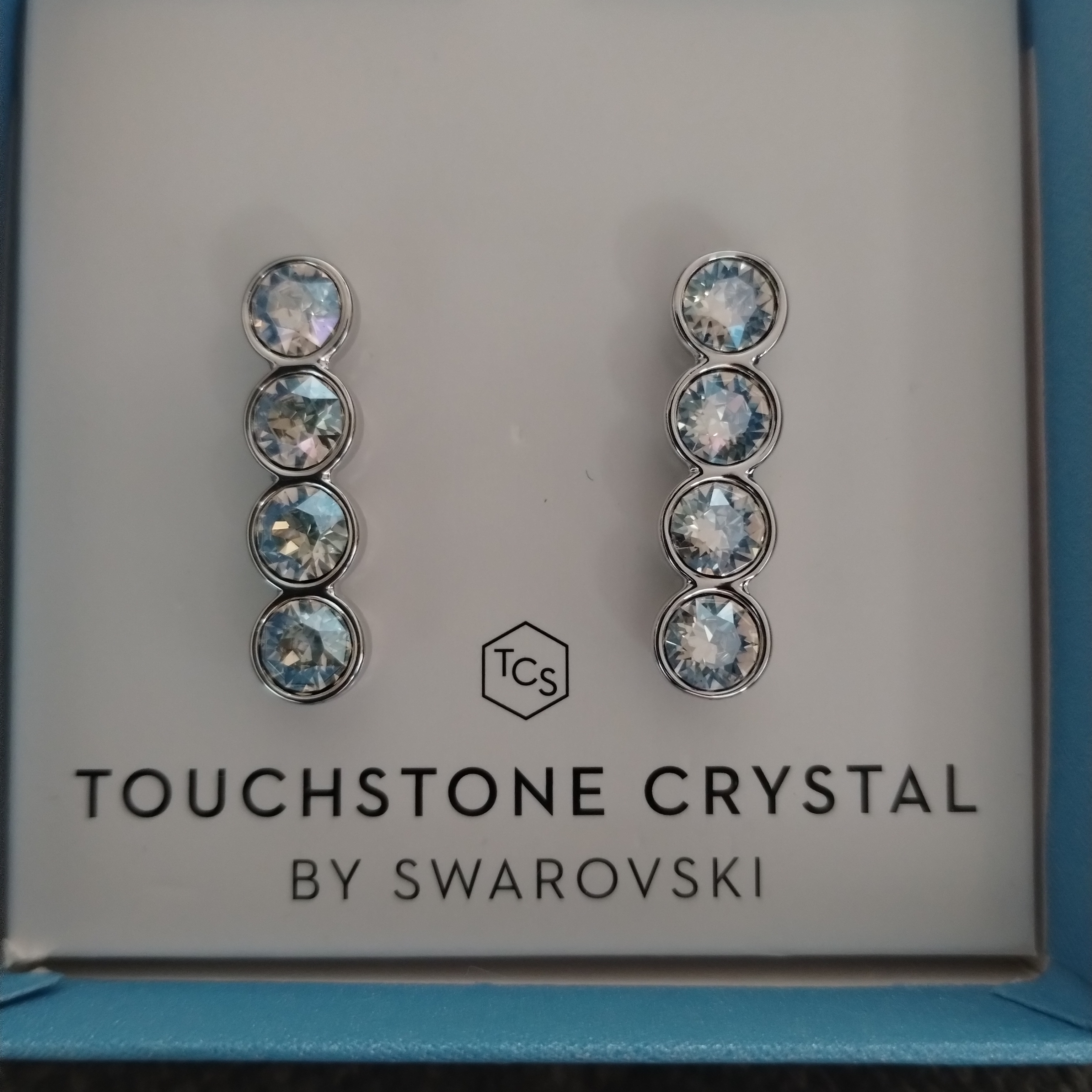Touchstone Crystal By Swarovski Clear Four-Stone Drop Earrings 35$